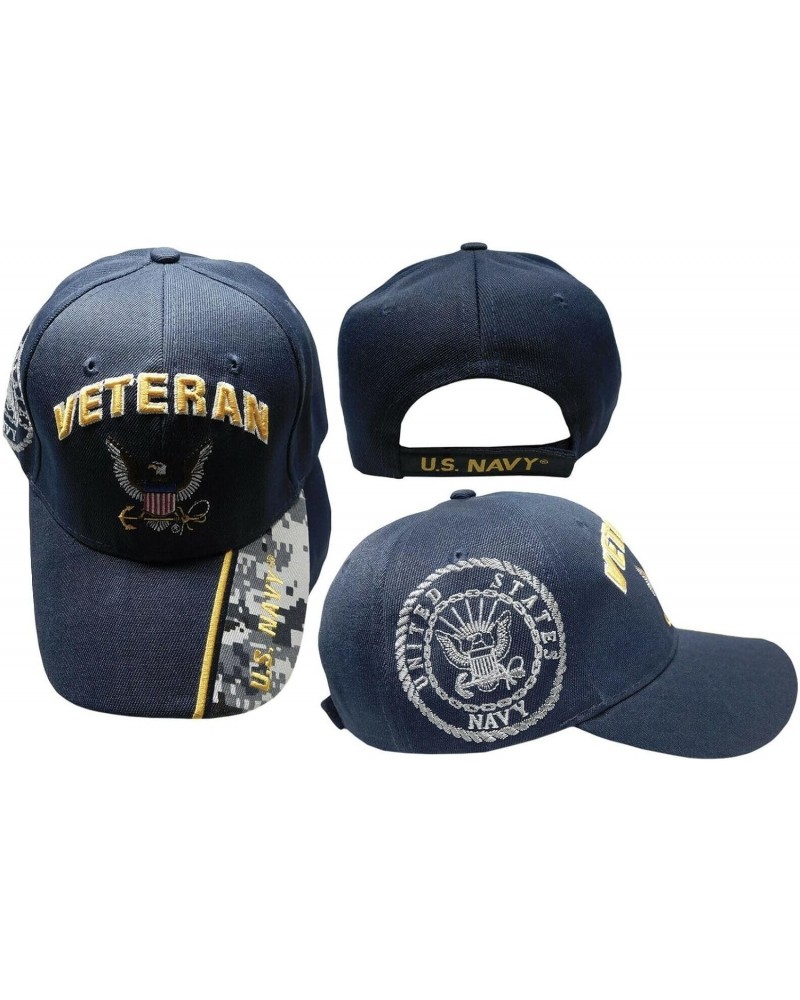 Baseball Cap - Eagle Veteran Shadow Blue Digital Camo On Bill Embroidered Hat Cap - Tactical Adjustable Hat $11.15 Baseball Caps