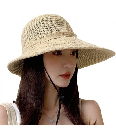 Fashion Sunproof Beach Cap: Portable Lightweight Trendy Wide Brim Sun Hat Cloche Summer Fisher Hat $13.53 Sun Hats