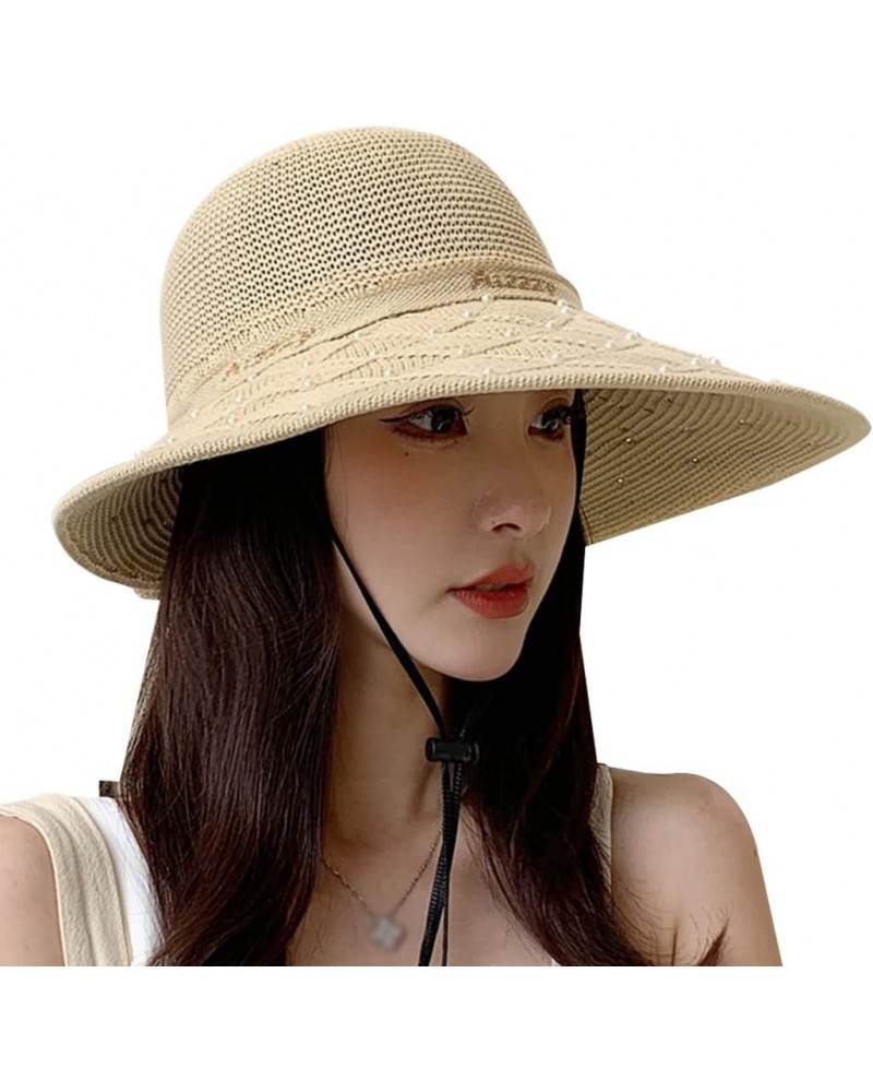 Fashion Sunproof Beach Cap: Portable Lightweight Trendy Wide Brim Sun Hat Cloche Summer Fisher Hat $13.53 Sun Hats