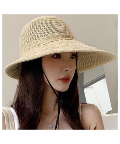 Fashion Sunproof Beach Cap: Portable Lightweight Trendy Wide Brim Sun Hat Cloche Summer Fisher Hat $13.53 Sun Hats