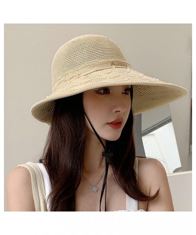 Fashion Sunproof Beach Cap: Portable Lightweight Trendy Wide Brim Sun Hat Cloche Summer Fisher Hat $13.53 Sun Hats