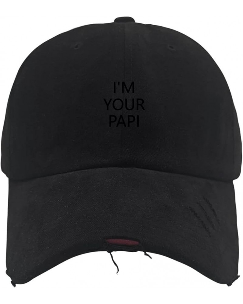 Mens Hat Father Tennis Hats for Mens Fashionable Hat Adjustable I'm Your Papip Baseball Hat Allblack $8.06 Baseball Caps