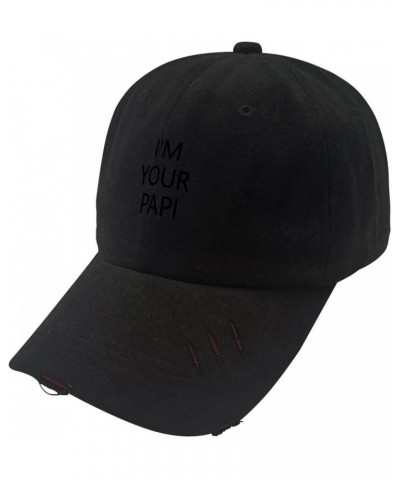 Mens Hat Father Tennis Hats for Mens Fashionable Hat Adjustable I'm Your Papip Baseball Hat Allblack $8.06 Baseball Caps