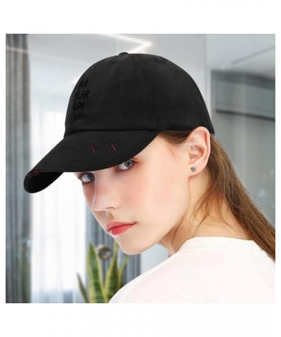 Mens Hat Father Tennis Hats for Mens Fashionable Hat Adjustable I'm Your Papip Baseball Hat Allblack $8.06 Baseball Caps