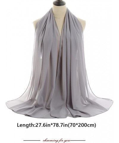 Sheer Chiffon Shawls and Wraps for Evening Dresses Wedding Party Scarf Bridal Stole Accessories for Bride and Women G Grey $9...