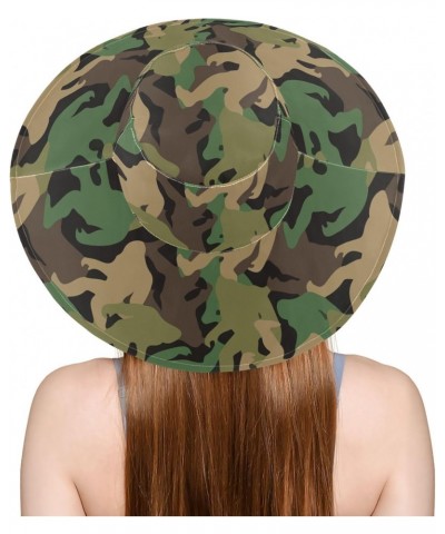 Wide Brim Sun Hat Bigf-oot-Camouflage-camo Foldable Beach Hat Bucket Hat $14.60 Sun Hats