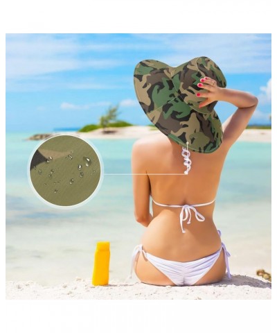 Wide Brim Sun Hat Bigf-oot-Camouflage-camo Foldable Beach Hat Bucket Hat $14.60 Sun Hats