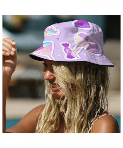 Funny Bucket Hat Goth Bucket Hat Scary Flodable Hats for Travel Accessories for Beach Must Haves Bakery 4 $10.56 Bucket Hats