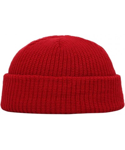 Knit Unisex Hat Warm Color Stamping Solid Cotton Pinstrip Hat Fashion Women Fashionable A1-wine $8.05 Sun Hats