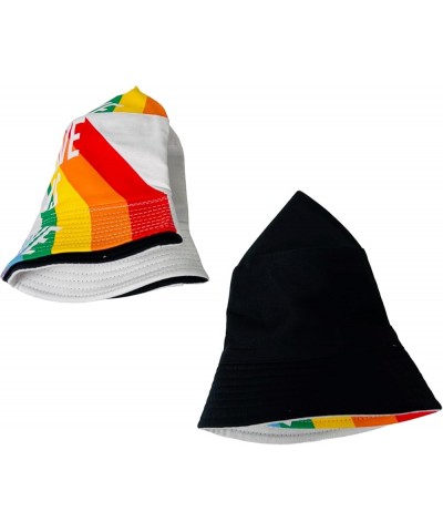 New! Pride Unisex Bucket Hat Reversible Double-Side-Wear Packable for Travel, Outdoors, and Beach White Love is Love Cotton B...