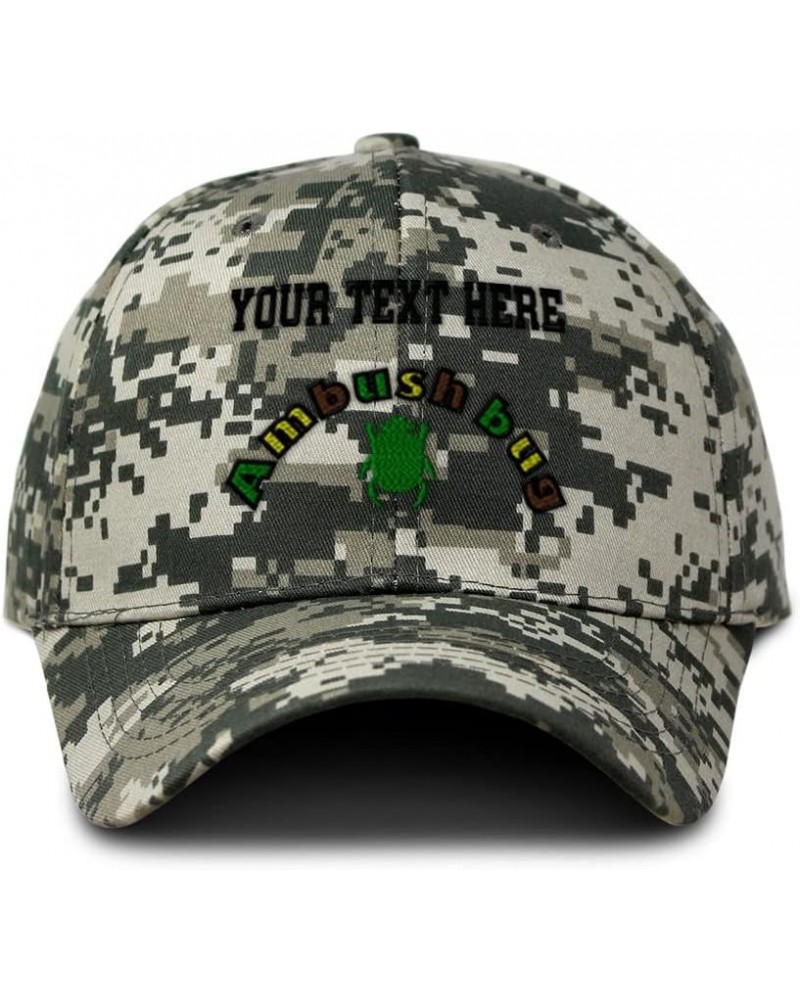 Custom Camo Baseball Cap Ambush Bug Insects Cotton Hunting Dad Hats for Men & Women Pixel Camo Personalized Text Here $17.39 ...