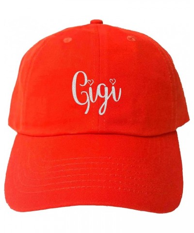 Gigi Gift Idea Grandma Aunt Dad Deluxe Trucker Flatbill Baseball Embroidered Hat Dad Orange $12.28 Baseball Caps