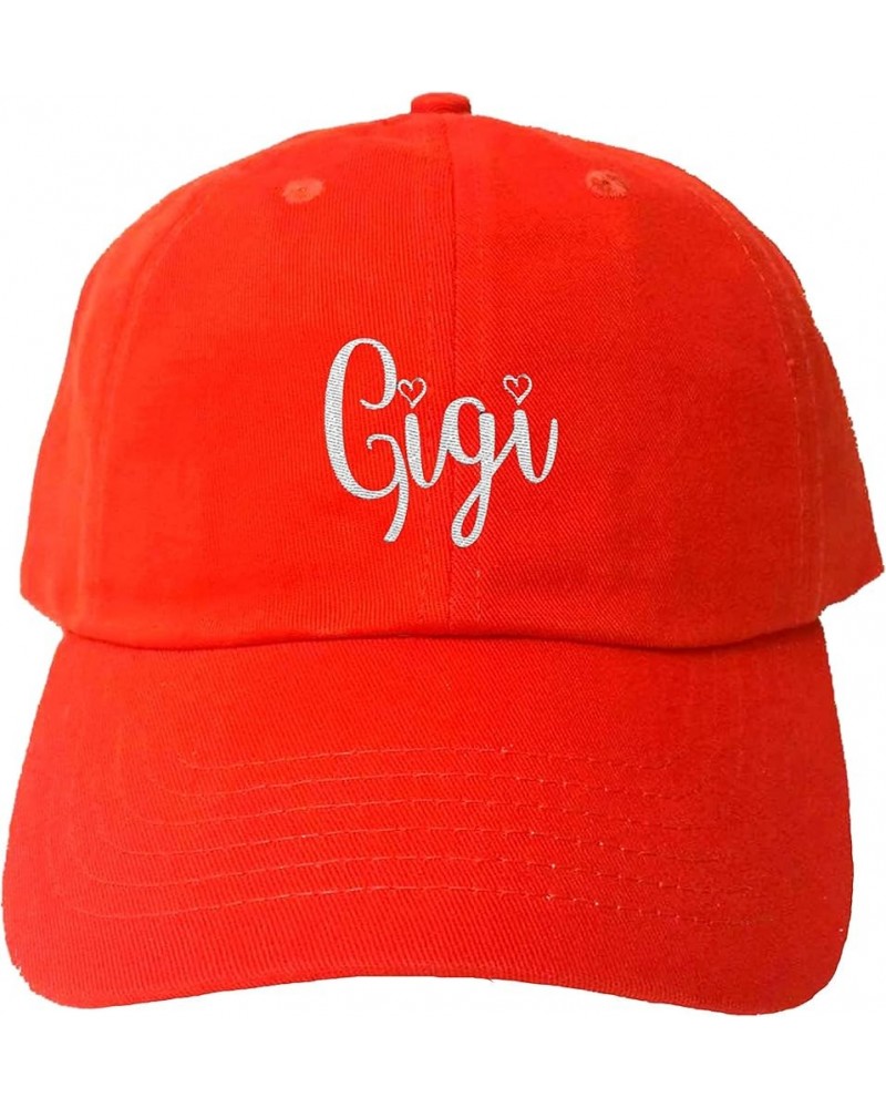 Gigi Gift Idea Grandma Aunt Dad Deluxe Trucker Flatbill Baseball Embroidered Hat Dad Orange $12.28 Baseball Caps