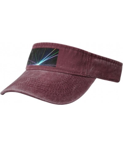 Laser Light Print Washed Denim Open Top Hat for Outdoor Decoration,Suitable for Men,Women $12.19 Sun Hats