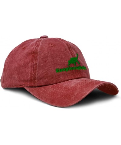 Soft Washed Baseball Cap Euoplocophalus Dinosaurs Cotton Dad Hats for Men & Women Red Design Only $12.76 Baseball Caps