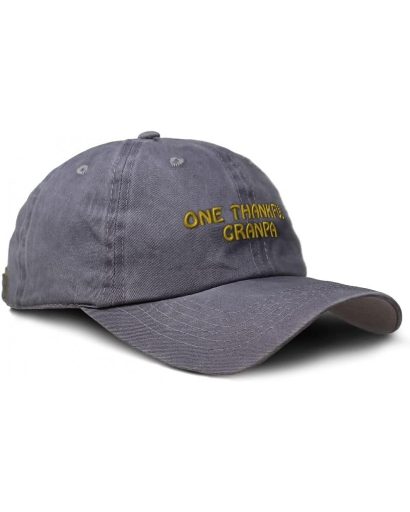 Custom Soft Washed Baseball Cap 1 Thankful Granpa Blessed Family E Cotton Grey Design Only $15.11 Baseball Caps