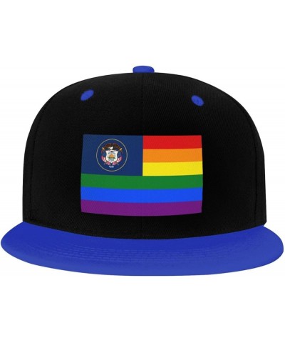 Pride Rainbow LGBT Flag of Utah Snapback Hat for Men Women Baseball Cap Trucker Flat Bill Hats Dad Caps Blue $11.64 Baseball ...