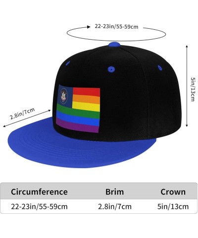 Pride Rainbow LGBT Flag of Utah Snapback Hat for Men Women Baseball Cap Trucker Flat Bill Hats Dad Caps Blue $11.64 Baseball ...