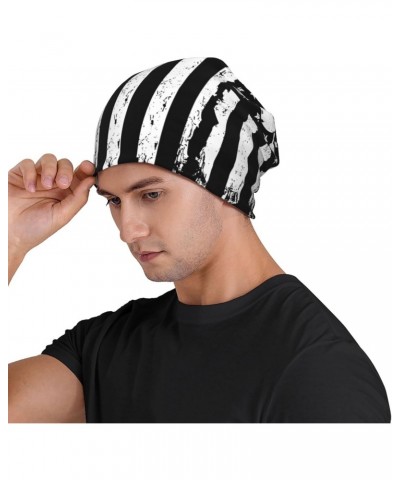 Deer Hunting American Flag Experience Cozy Luxury: Milk Silk Knit Beanie - Your Must-Have Outdoor Accessory! Black $11.39 Sku...