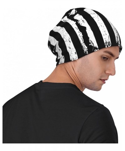 Deer Hunting American Flag Experience Cozy Luxury: Milk Silk Knit Beanie - Your Must-Have Outdoor Accessory! Black $11.39 Sku...