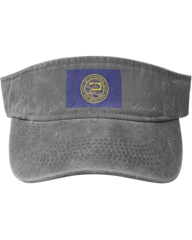 Flag of Memphis, Tennessee (1931-1963) Sun Visor Hats for Women Men Sun Hat Cotton Golf Hat Vintage Baseball Cap Gray $14.53 ...