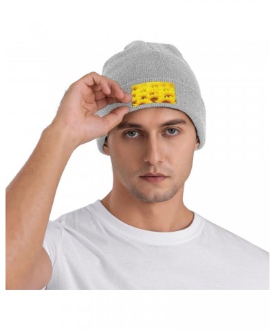 Yellow Sunflower Printed Wool Hat Knitted Hat Outdoor Knitted Hat Daily Warm Hat Soft Warm Hat $10.19 Skullies & Beanies