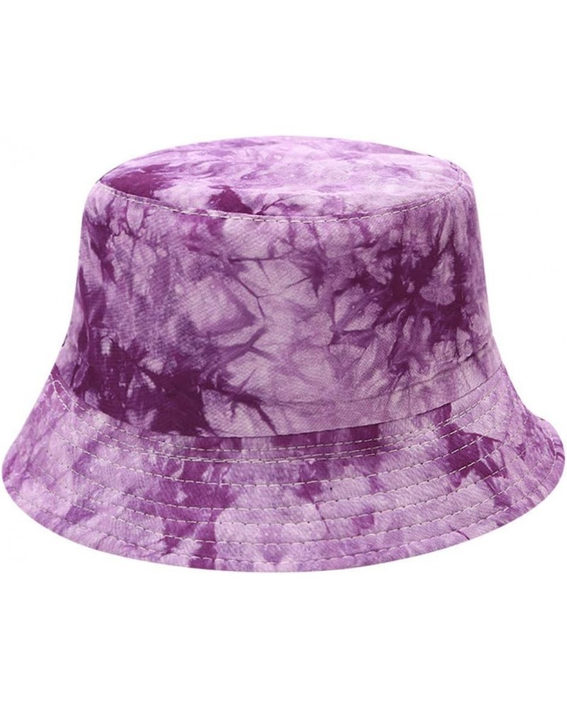 Festival Beach Hat Mens Bush Sun Bucket Summer Ladies Cap Fishing Baseball Boys Bucket Hats for Big Kids 10-12 Purple $7.33 B...