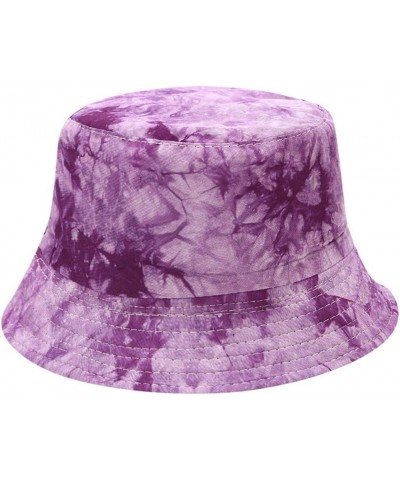 Festival Beach Hat Mens Bush Sun Bucket Summer Ladies Cap Fishing Baseball Boys Bucket Hats for Big Kids 10-12 Purple $7.33 B...