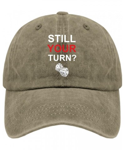 Still Your Turn Trucker Hat 80s Hat Pigment Black Womens Golf Hat Gifts for Boyfriends Baseball Hats Pigment Khaki $10.29 Sun...