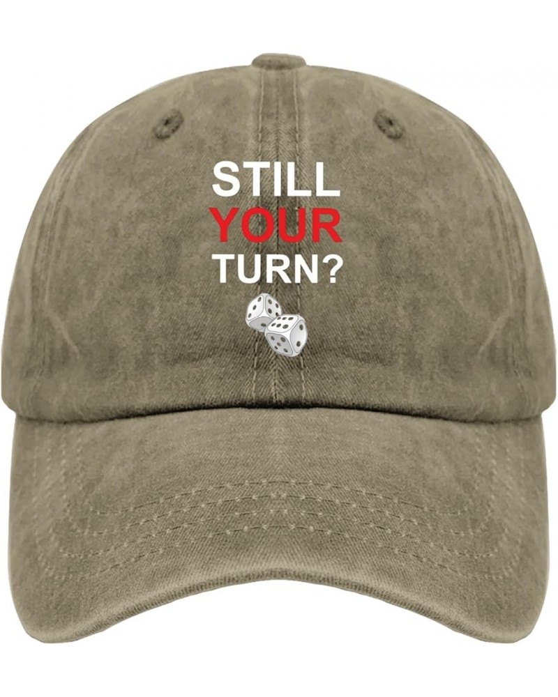 Still Your Turn Trucker Hat 80s Hat Pigment Black Womens Golf Hat Gifts for Boyfriends Baseball Hats Pigment Khaki $10.29 Sun...