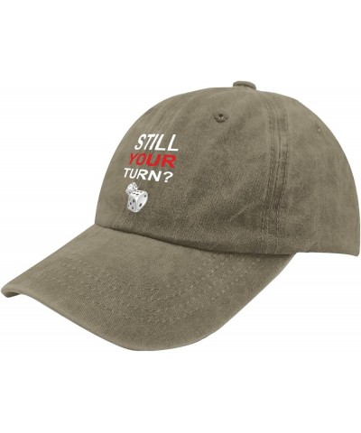 Still Your Turn Trucker Hat 80s Hat Pigment Black Womens Golf Hat Gifts for Boyfriends Baseball Hats Pigment Khaki $10.29 Sun...