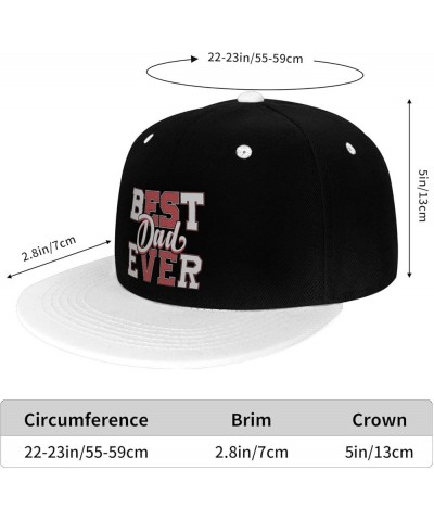 Best Dad Ever Snapback Hat for Men Women Baseball Cap Trucker Flat Bill Hats Dad Caps White $12.36 Baseball Caps