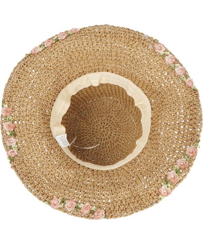 Van Caro Women Wide Brim Straw Roll up Hat Beach Sun Hat Summer Fishing Hat 8209 Light Coffee $9.24 Sun Hats