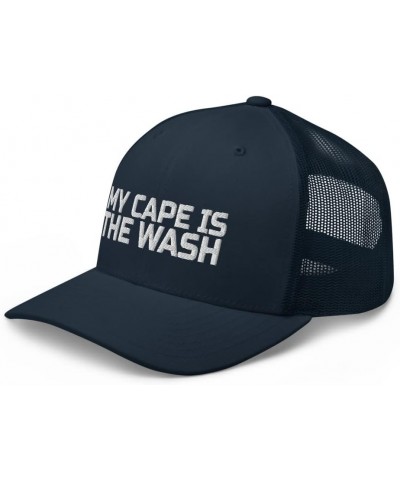 My Cape is in The Wash Super Hero Trucker Cap Hat Adjustable Navy $16.88 Baseball Caps