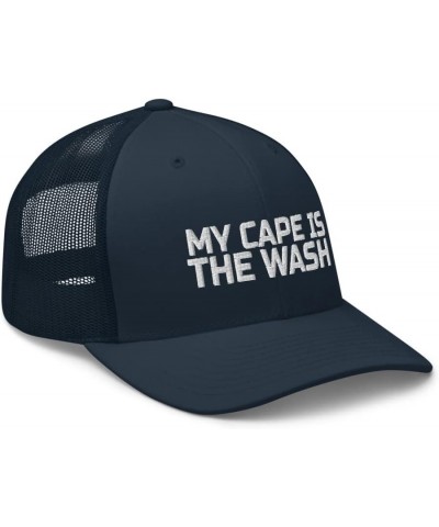 My Cape is in The Wash Super Hero Trucker Cap Hat Adjustable Navy $16.88 Baseball Caps