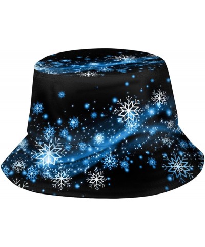 Unisex Christmas Snowflakes Snowman Bucket Hat Beach Sun Hat Aesthetic Fishing Hat for Men Women Teens Christmas_s00019 $11.7...