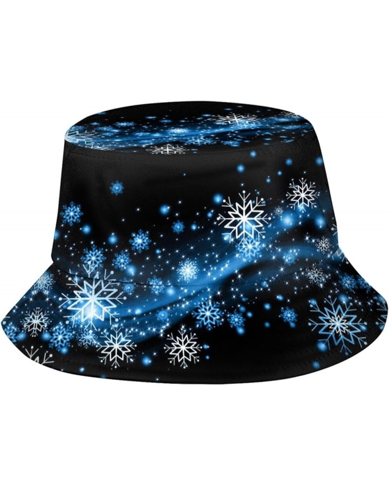 Unisex Christmas Snowflakes Snowman Bucket Hat Beach Sun Hat Aesthetic Fishing Hat for Men Women Teens Christmas_s00019 $11.7...