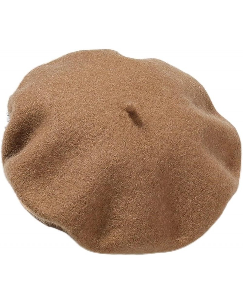 Beret Hats for Women Beret Hat Women Winter Thick Hat Girls Solid Color Autumn Berets Caps Hats for Women Flat Cap Khaki $15....