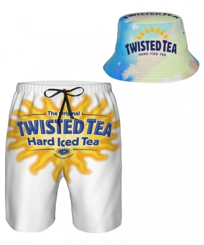 T-Wisted T-Ea Men's Beach Combo:Packable Bucket Hat&Quick Dry Shorts-Trendy Print Fisherman Cap&Drawstring Swim Trunks 259 $2...