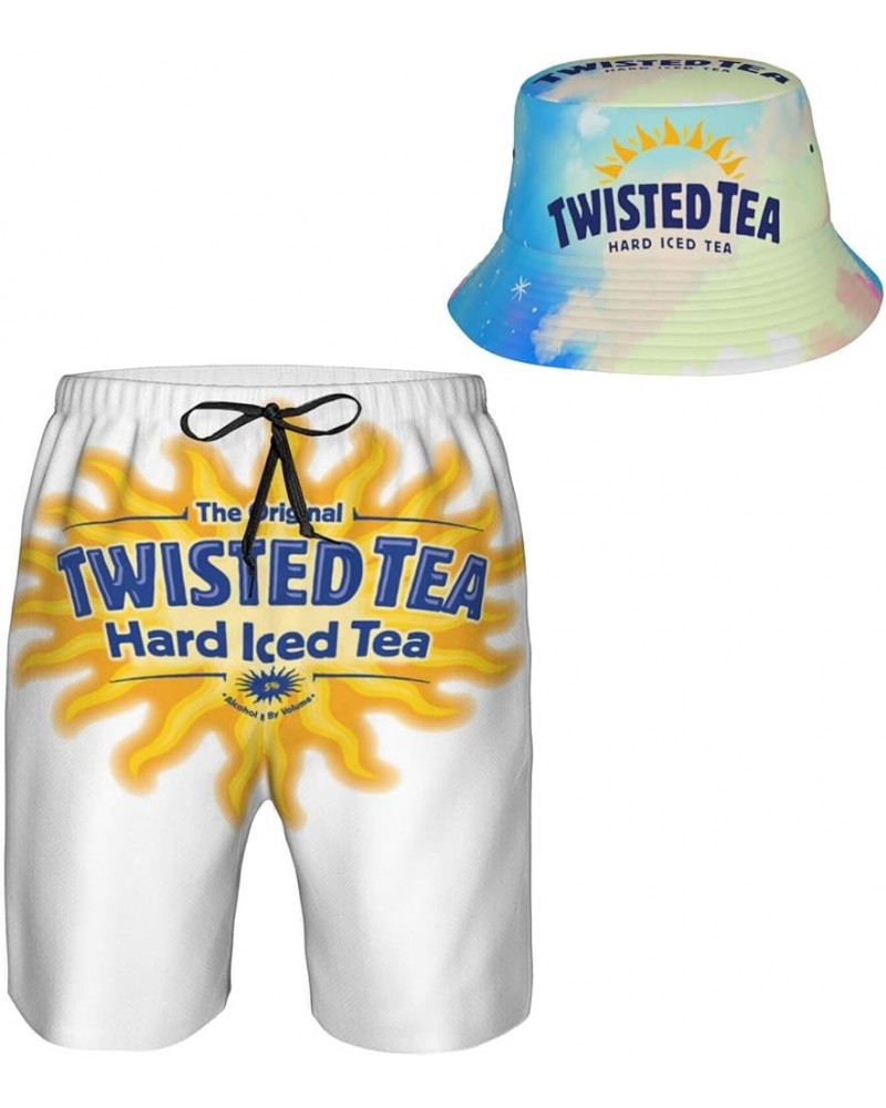 T-Wisted T-Ea Men's Beach Combo:Packable Bucket Hat&Quick Dry Shorts-Trendy Print Fisherman Cap&Drawstring Swim Trunks 259 $2...