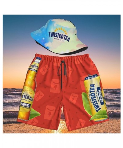 T-Wisted T-Ea Men's Beach Combo:Packable Bucket Hat&Quick Dry Shorts-Trendy Print Fisherman Cap&Drawstring Swim Trunks 259 $2...