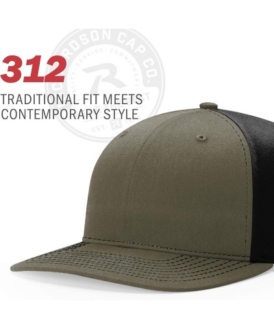 Richardson Unisex 312 Twill-Back Trucker Adjustable Backstrap Baseball Cap Grey/Charcoal/Black $8.70 Baseball Caps