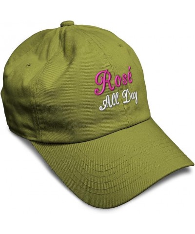 Soft Baseball Cap ROS All Day Cotton Dad Hats for Men & Women Olive Green $12.00 Baseball Caps