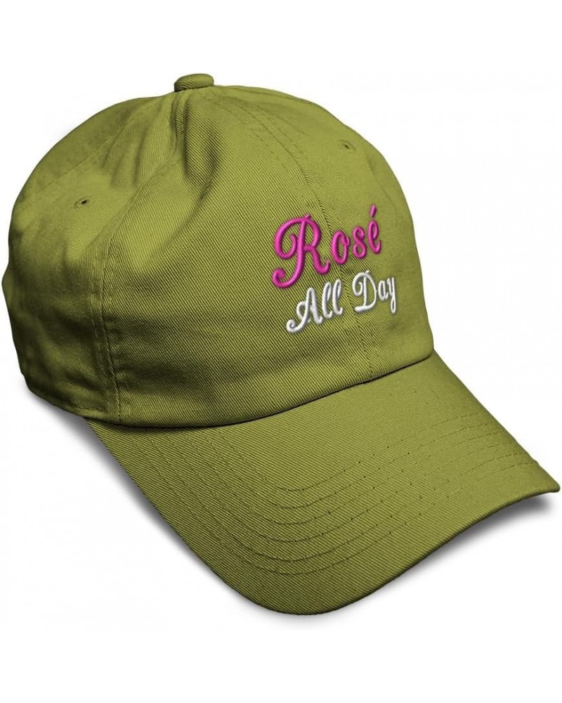 Soft Baseball Cap ROS All Day Cotton Dad Hats for Men & Women Olive Green $12.00 Baseball Caps