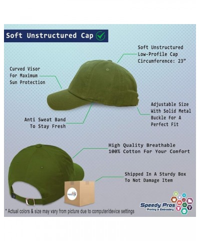 Soft Baseball Cap ROS All Day Cotton Dad Hats for Men & Women Olive Green $12.00 Baseball Caps