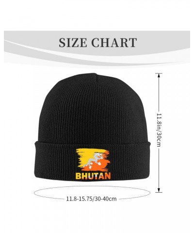 Vintage Bhutan Flag Crafted Comfort Premium Yarn Beanies for All Seasons Black $15.79 Skullies & Beanies