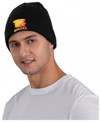 Vintage Bhutan Flag Crafted Comfort Premium Yarn Beanies for All Seasons Black $15.79 Skullies & Beanies