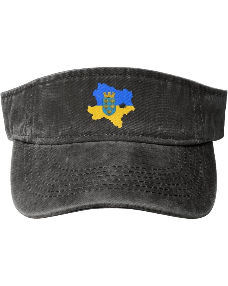 Flag Map of Lower Austria Sun Visor Hats for Women Men Sun Hat Vintage Golf Hat Adjustable Baseball Cap Black $13.87 Visors