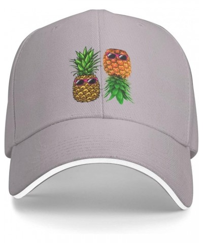 Upside Down Pineappale Baseball Cap Men Hats Sun Hat for Women Cowboy hat Dad Hat Trucker hat Black Gray $9.55 Baseball Caps