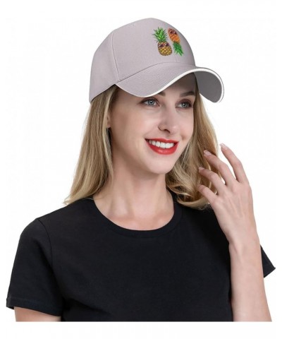 Upside Down Pineappale Baseball Cap Men Hats Sun Hat for Women Cowboy hat Dad Hat Trucker hat Black Gray $9.55 Baseball Caps